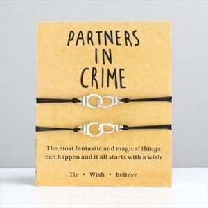 Partners in Crime Matching Friendship Bracelet Set NIP